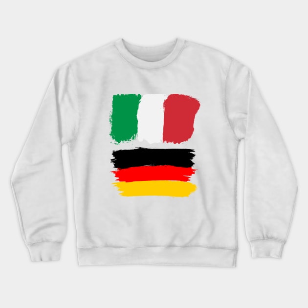 Italian and Germany flag Crewneck Sweatshirt by Islanr